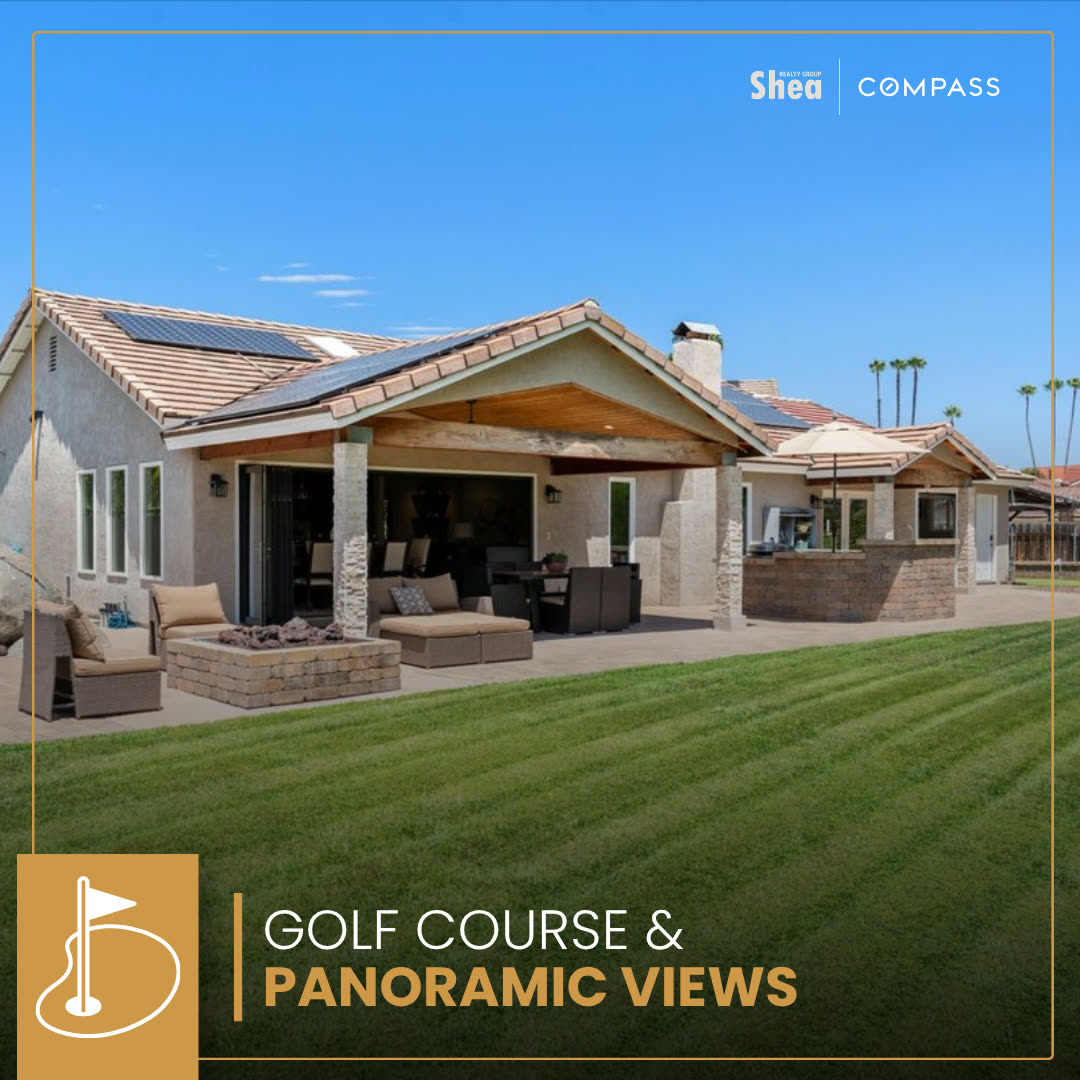 Golf course and panoramic views straight off the back patio.